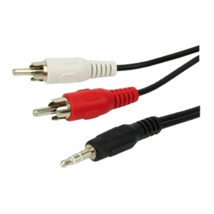 GBC 14.1560.15 - Καλώδιο Ήχου Stereo Jack 3.5mm Αρσενικό Σε 2 RCA Αρσενικά 3m Καλώδια Onetrade